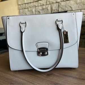 Coach Grey Leather Tote Bag